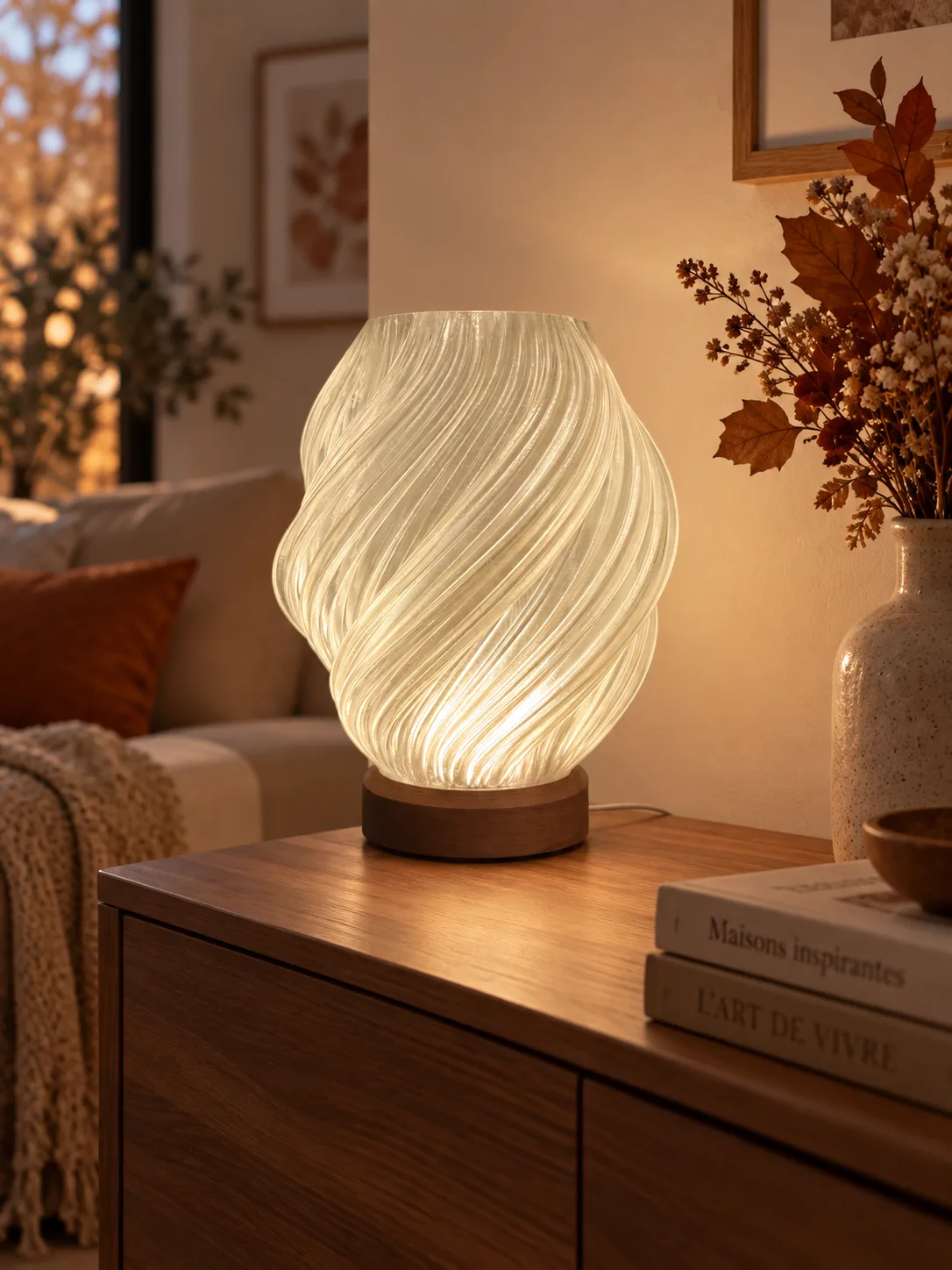Lampe drapée — Lampe