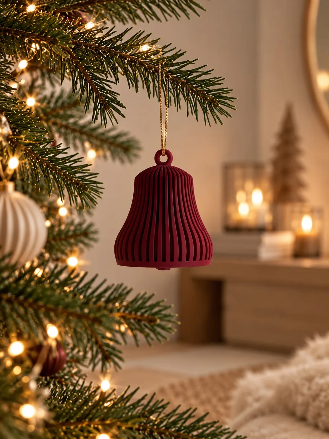 Cloche striée — Décoration sapin